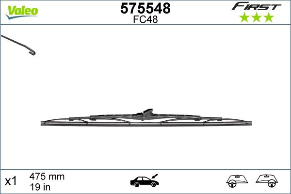 Valeo 575548 - Щетка стеклоочистителя www.parts5.com