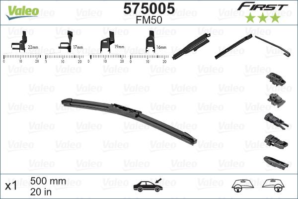 Valeo 575005 - Wiper Blade parts5.com