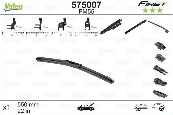 Valeo 575007 - Щетка стеклоочистителя www.parts5.com