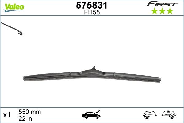 Valeo 575831 - Klaasipuhastaja kumm www.parts5.com