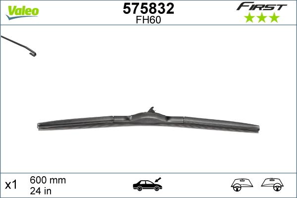 Valeo 575832 - Balai d'essuie-glace www.parts5.com