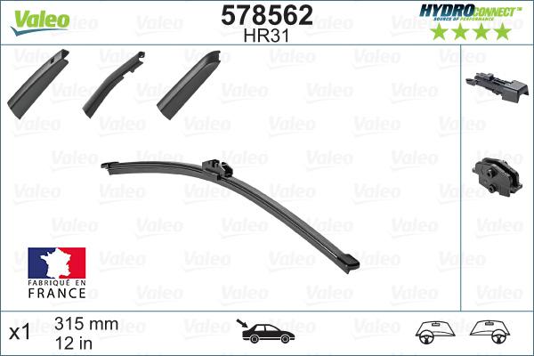 Valeo 578562 - Metlica brisača www.parts5.com