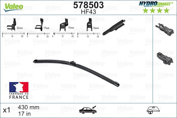 Valeo 578503 - Törlőlapát www.parts5.com