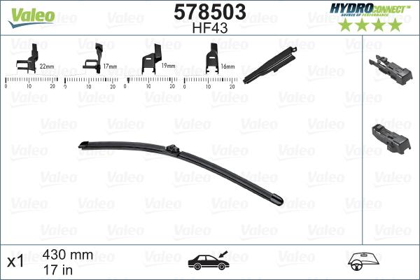 Valeo 578503 - Щетка стеклоочистителя www.parts5.com