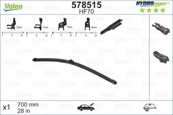 Valeo 578515 - Balai d'essuie-glace www.parts5.com