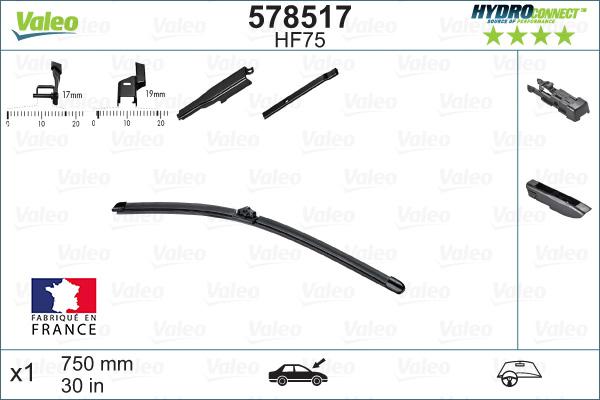 Valeo 578517 - Щетка стеклоочистителя www.parts5.com