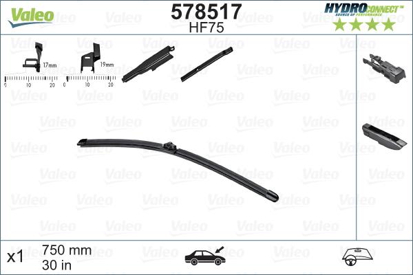 Valeo 578517 - Törlőlapát www.parts5.com