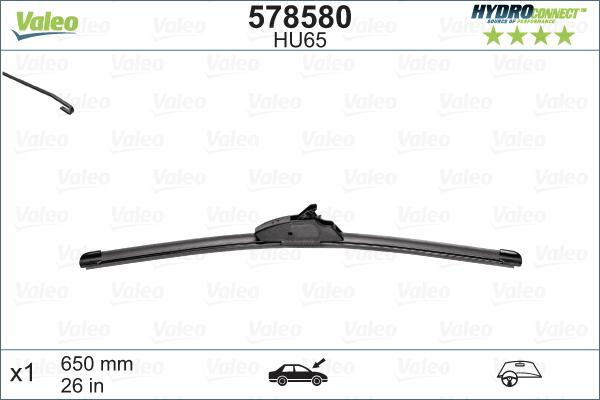 Valeo 578580 - Перо на чистачка www.parts5.com