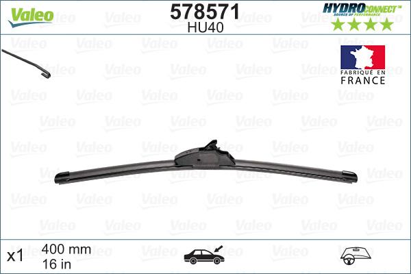 Valeo 578571 - Щетка стеклоочистителя www.parts5.com