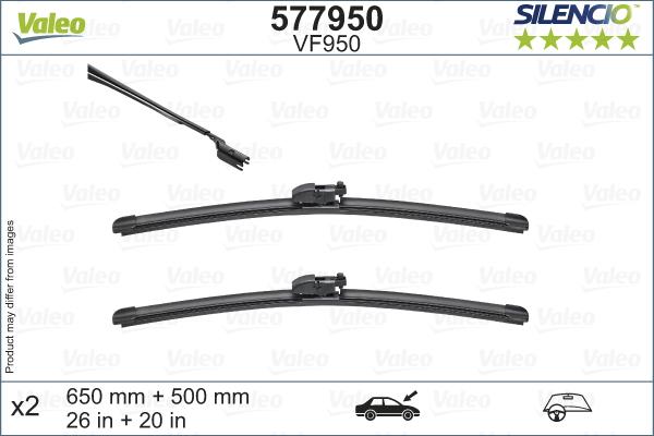 Valeo 577950 - Balai d'essuie-glace www.parts5.com