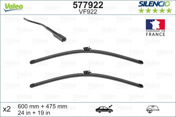 Valeo 577922 - Wiper Blade parts5.com