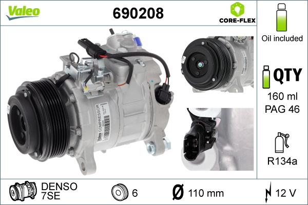 Valeo 690208 - Compresor, aire acondicionado www.parts5.com