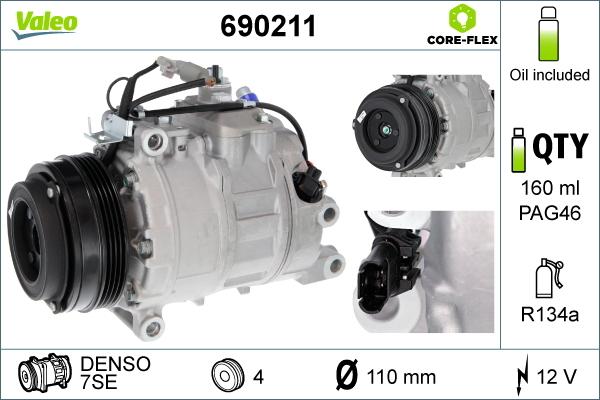 Valeo 690211 - Compresor, climatizare www.parts5.com