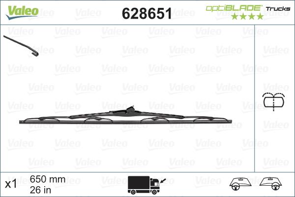 Valeo 628651 - Stieracia liżta www.parts5.com