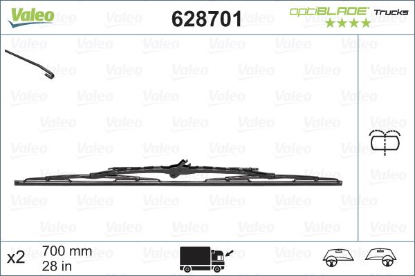 Valeo 628701 - Перо на чистачка www.parts5.com