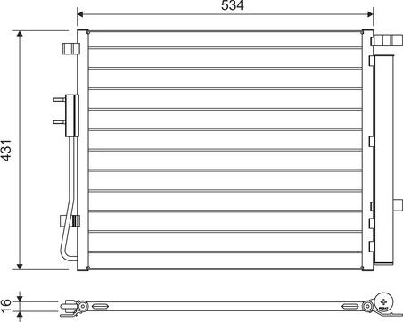 Valeo 814459 - Condenser, air conditioning www.parts5.com