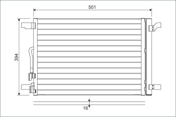 Valeo 814301 - Condensateur, climatisation www.parts5.com