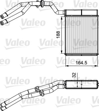 Valeo 811515 - Toplotni izmenevalnik, ogrevanje notranjega prostora www.parts5.com