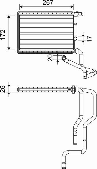 Valeo 811579 - Izmenjivač toplote, grejanje unutrašnjeg prostora www.parts5.com