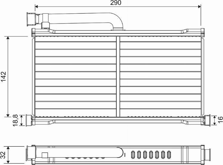 Valeo 811570 - Heat Exchanger, interior heating www.parts5.com