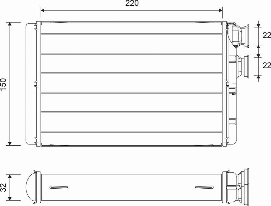 Valeo 811652 - Heat Exchanger, interior heating www.parts5.com