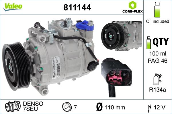 Valeo 811144 - Kompresor, klimatyzacja www.parts5.com