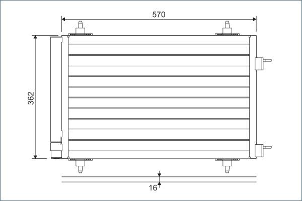 Valeo 818170 - Condensateur, climatisation www.parts5.com