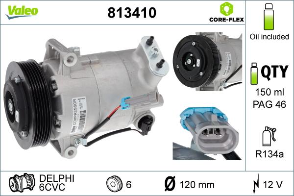 Valeo 813410 - Compresor, aire acondicionado www.parts5.com