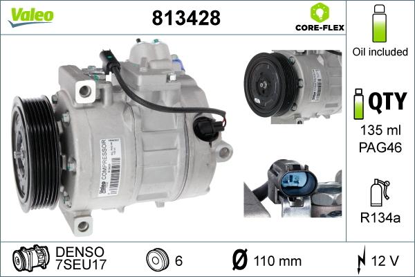 Valeo 813428 - Kompressor,kliimaseade www.parts5.com