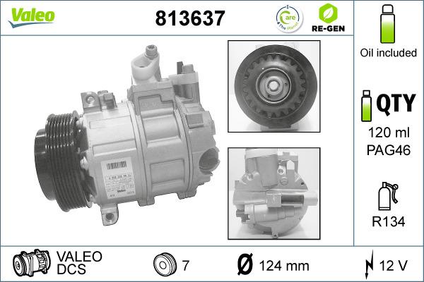 Valeo 813637 - Компрессор кондиционера www.parts5.com