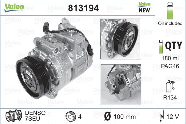 Valeo 813194 - Kompresor, klimtatska naprava www.parts5.com