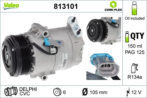 Valeo 813101 - Kompresor, klimtatska naprava www.parts5.com