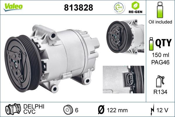 Valeo 813828 - Компресор, климатизация www.parts5.com