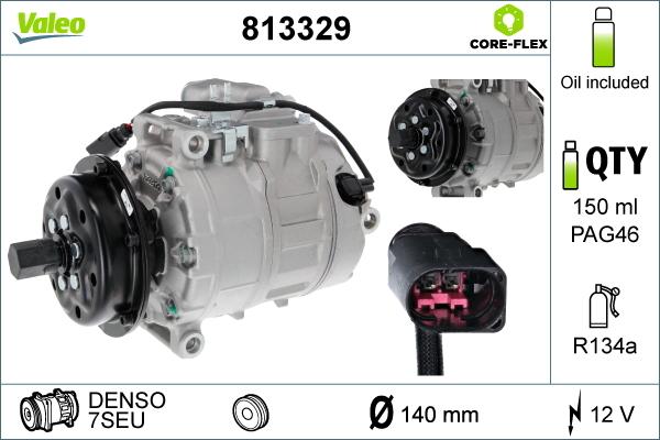 Valeo 813329 - Compresor, climatizare www.parts5.com