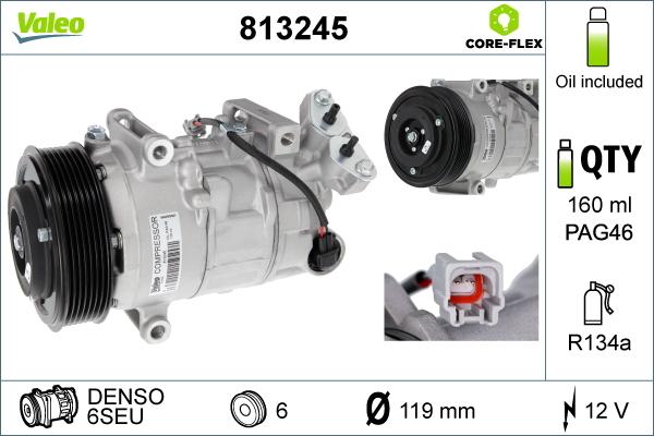 Valeo 813245 - Kompressor,kliimaseade www.parts5.com