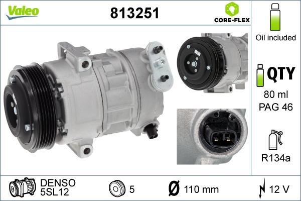 Valeo 813251 - Kompresör, klima sistemi www.parts5.com