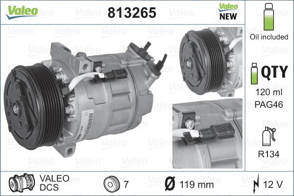 Valeo 813265 - Компресор, климатизация www.parts5.com