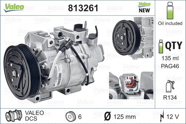 Valeo 813261 - Kompresor, klimtatska naprava www.parts5.com