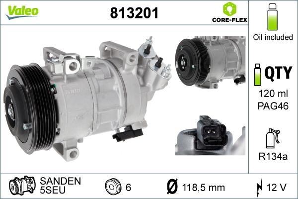 Valeo 813201 - Компресор, климатизация www.parts5.com