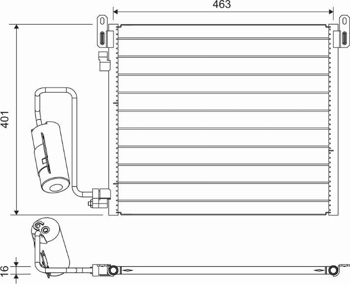 Valeo 817853 - Condensador, aire acondicionado www.parts5.com