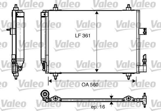 Valeo 817824 - Condensator, climatizare www.parts5.com