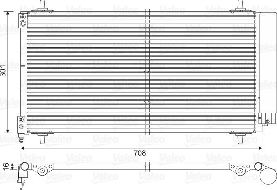 Valeo 817740 - Condensator, climatizare www.parts5.com