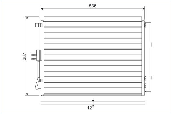 Valeo 822598 - Condensator, climatizare www.parts5.com