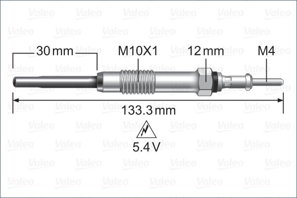 Valeo 345243 - Glow Plug www.parts5.com