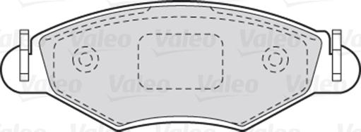 Valeo 301461 - Тормозные колодки, дисковые, комплект www.parts5.com