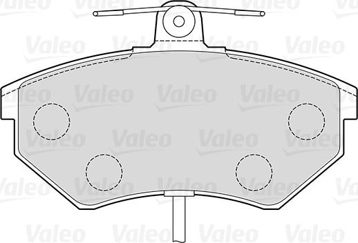 Valeo 301484 - Zestaw klocków hamulcowych, hamulce tarczowe www.parts5.com