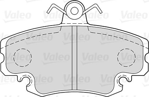 Valeo 301002 - Komplet zavornih oblog, ploscne (kolutne) zavore www.parts5.com