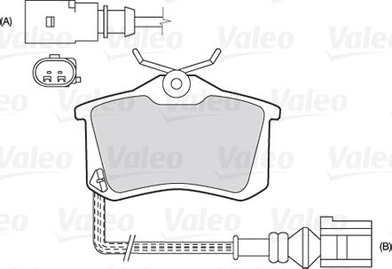 Valeo 301180 - Piduriklotsi komplekt,ketaspidur www.parts5.com