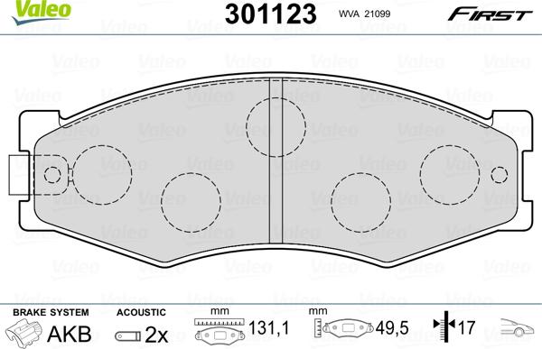 AISIN SN225 - Brake Pad Set, disc brake www.parts5.com