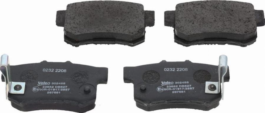 Valeo 302458 - Brake Pad Set, disc brake www.parts5.com